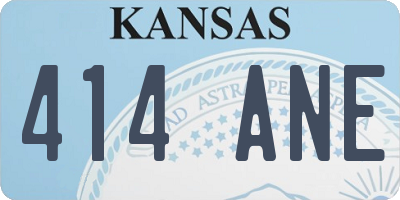 KS license plate 414ANE