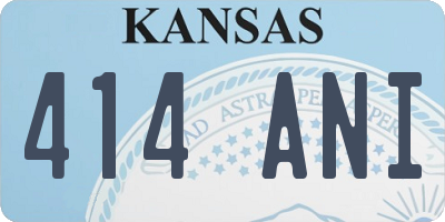 KS license plate 414ANI