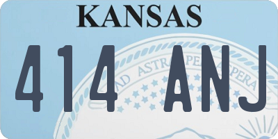 KS license plate 414ANJ