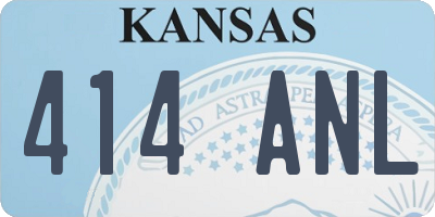 KS license plate 414ANL