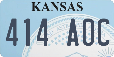 KS license plate 414AOC