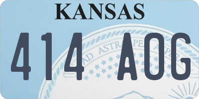 KS license plate 414AOG
