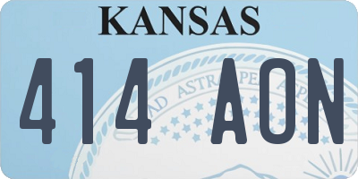 KS license plate 414AON