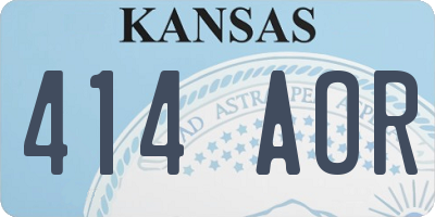 KS license plate 414AOR