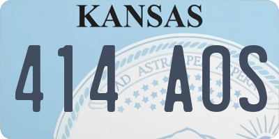 KS license plate 414AOS