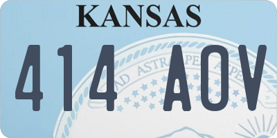 KS license plate 414AOV