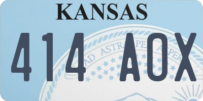 KS license plate 414AOX