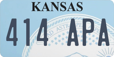 KS license plate 414APA