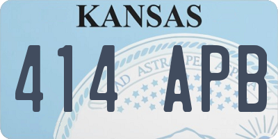 KS license plate 414APB