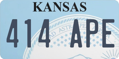 KS license plate 414APE