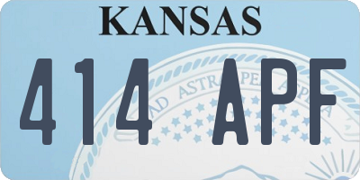 KS license plate 414APF