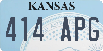 KS license plate 414APG