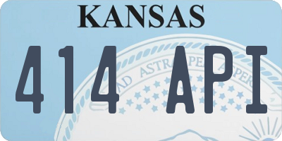 KS license plate 414API