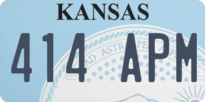 KS license plate 414APM