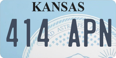 KS license plate 414APN