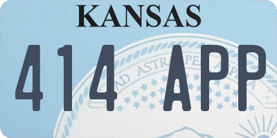 KS license plate 414APP