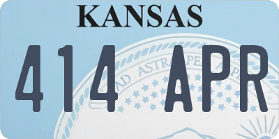 KS license plate 414APR