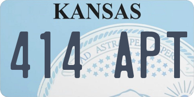KS license plate 414APT