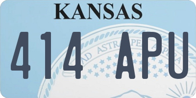 KS license plate 414APU