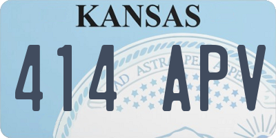 KS license plate 414APV
