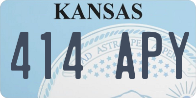 KS license plate 414APY