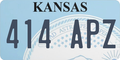 KS license plate 414APZ
