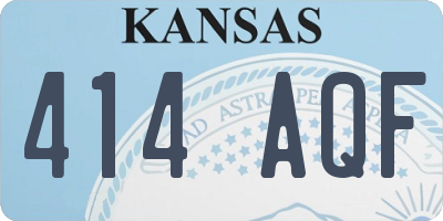 KS license plate 414AQF