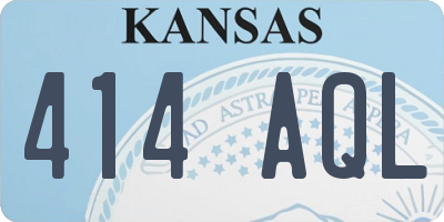 KS license plate 414AQL