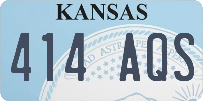 KS license plate 414AQS