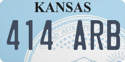 KS license plate 414ARB