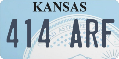 KS license plate 414ARF