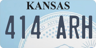 KS license plate 414ARH