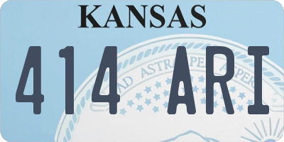 KS license plate 414ARI