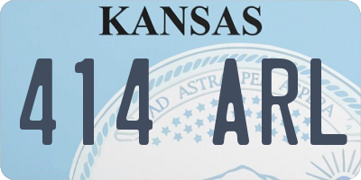 KS license plate 414ARL