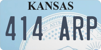 KS license plate 414ARP