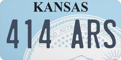 KS license plate 414ARS