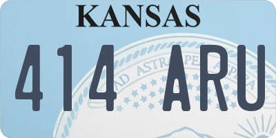 KS license plate 414ARU