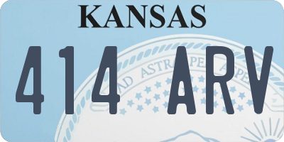 KS license plate 414ARV