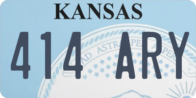 KS license plate 414ARY