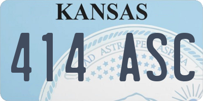 KS license plate 414ASC