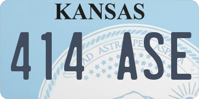 KS license plate 414ASE