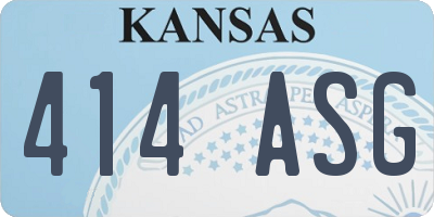 KS license plate 414ASG