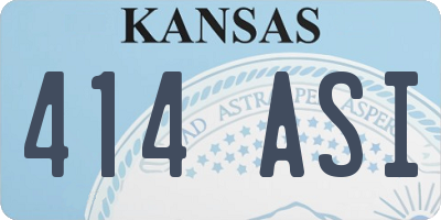 KS license plate 414ASI