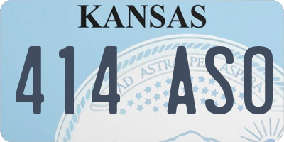 KS license plate 414ASO