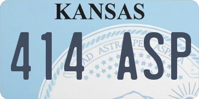 KS license plate 414ASP