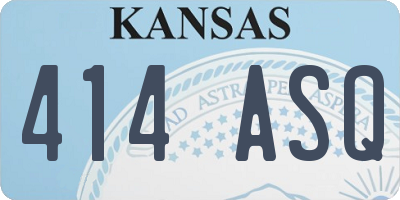 KS license plate 414ASQ