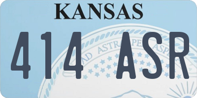KS license plate 414ASR