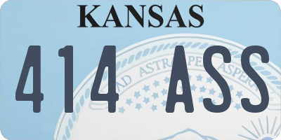 KS license plate 414ASS