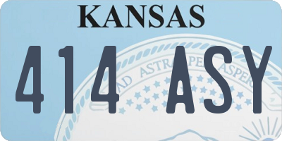 KS license plate 414ASY