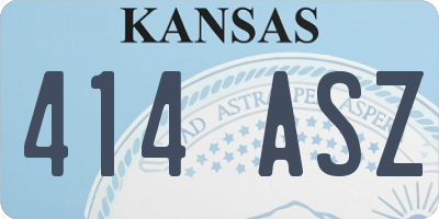 KS license plate 414ASZ
